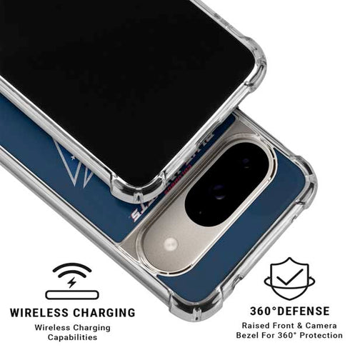 NHL Columbus Blue Jackets Distressed Google Pixel 10 Clear Case